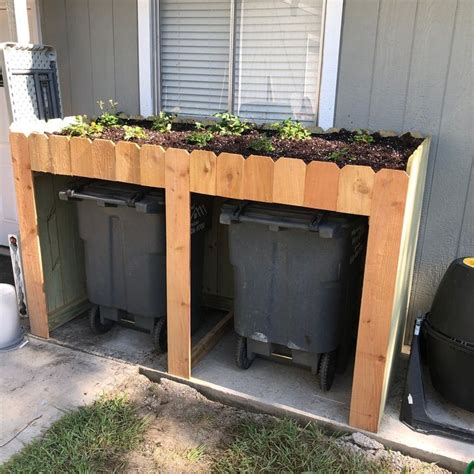 metal trash can grow box|garbage can planting ideas.